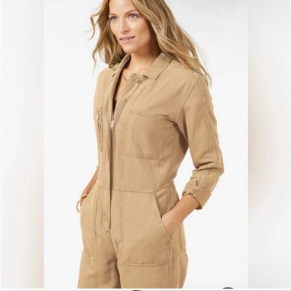 Outerknown Station Utility Jumpsuit in Sand NWT - Picture 4 of 11